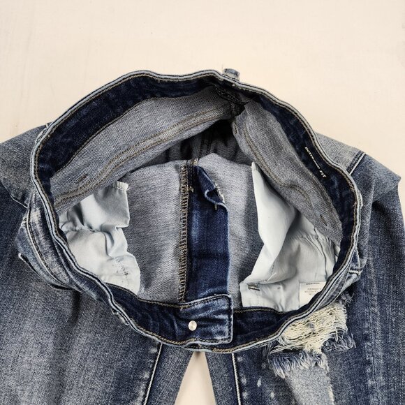 Judy Blue Jeans Womens 7/28 Blue Distressed Boyfriend Fit Button Fly JB2169LT - Picture 7 of 13